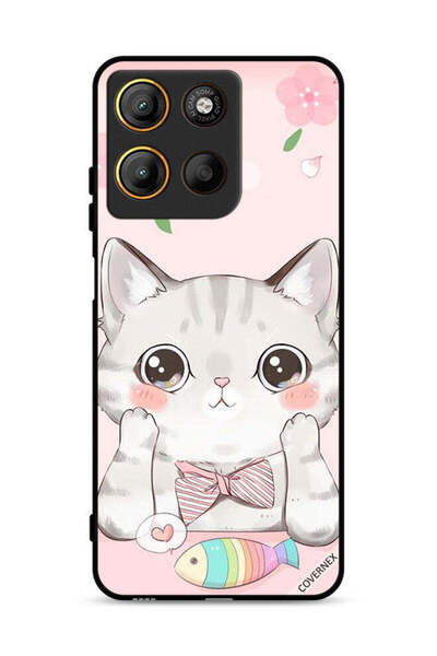 Covernex غطاء حماية موتورولا موتو جي 15 بتصميم سمكة القط