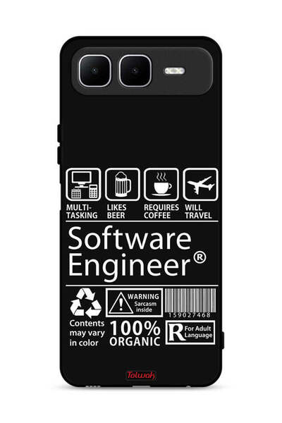 Tolwak غطاء حماية لجهاز Infinix Smart 10 Plus - ملصق مهندس برمجيات