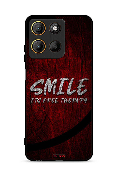 Tolwak Motorola Moto G15 Protective Case Cover Smile Its Free Therapy