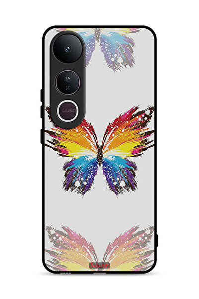 Tolwak غطاء حماية لهاتف Vivo V50 Lite بخلفية بسيطة وفن رقمي وبساطة الفراشة