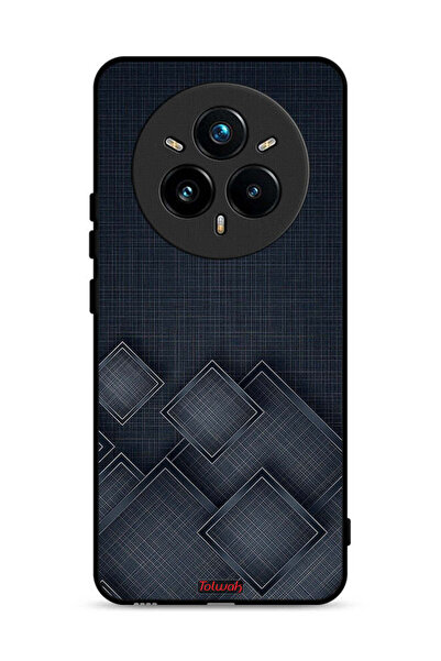 Tolwak غطاء حماية لهاتف Realme 14 Pro 5G بنقشة مربعات على القماش