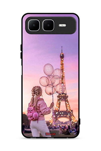 Tolwak غطاء حماية لهاتف إنفينيكس سمارت 10 بلس، فتاة تحمل بالونات