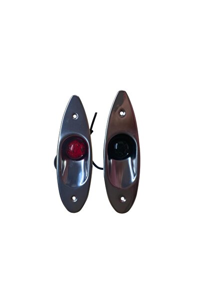 ironcaravan Tekne Gömme Burun Feneri Iskele Sancak Takım 12v Led 60x200mm Paslanmaz Çelik