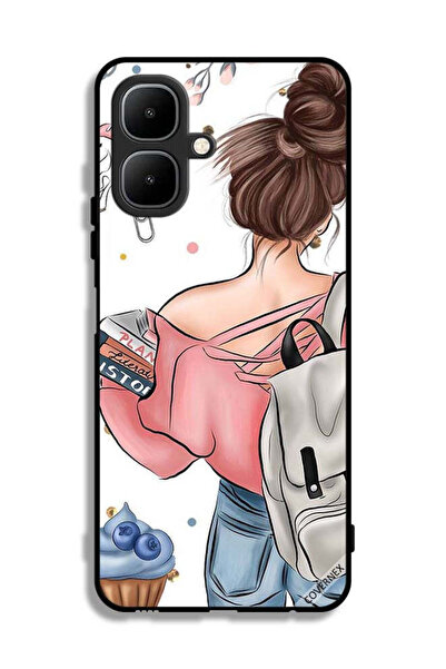 Covernex Infinix Smart 10 Protective Case Cover Books In Girl Hand Art