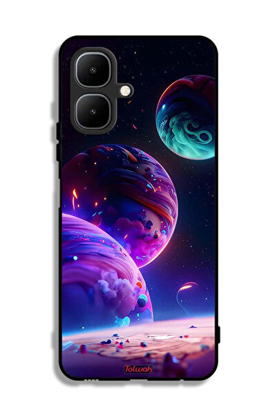 Tolwak غطاء حماية لهاتف إنفينيكس سمارت 10 بنقشة كوكبية