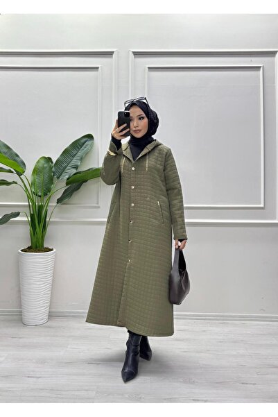 moda acar Quilted Buttoned Coat