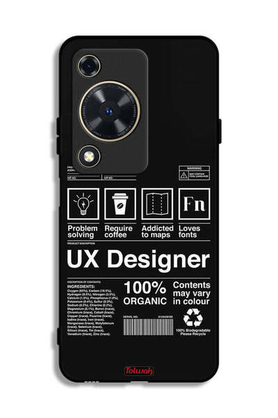 Tolwak Huawei Nova Y63 Protective Case Cover Ux Designer Sticker