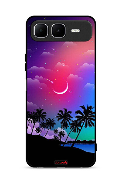 Tolwak غطاء حماية لهاتف إنفينيكس سمارت ١٠ بلس بنقشة قمر في الليل