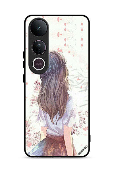 Covernex غطاء حماية لهاتف فيفو V50 لايت بنقشة فتاة لطيفة في تفكير عميق