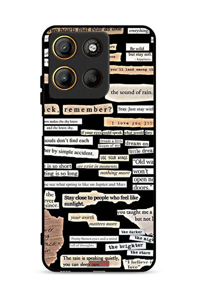 Tolwak غطاء حماية لهاتف موتورولا موتو جي 15 مع ملصقات اقتباسات