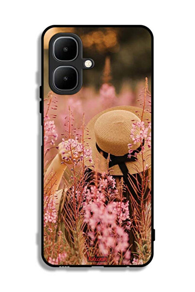 Tolwak غطاء حماية لهاتف إنفينيكس سمارت 10 بطبعة فتاة قبعة مزينة بالزهور