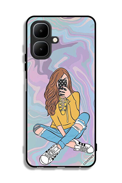 Covernex غطاء حماية لهاتف Tecno Pop 10 مع صورة فتاة