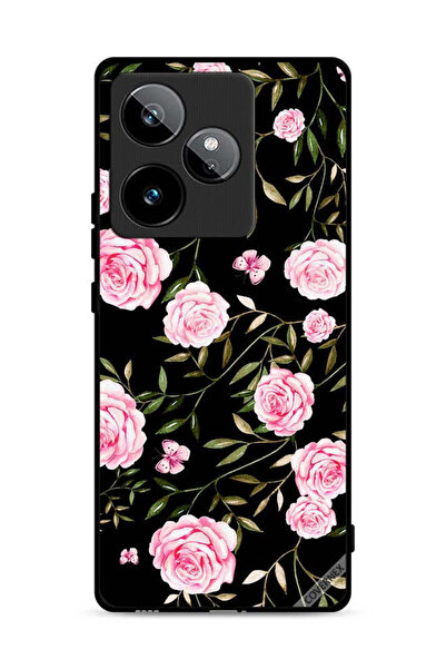 Covernex غطاء حماية لهاتف Realme GT 7 5G وردي اللون في باقات من الأوراق الصغيرة