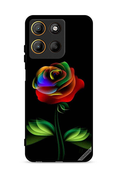 Covernex Motorola Moto G15 Protective Case Cover Rainbow Color Rose