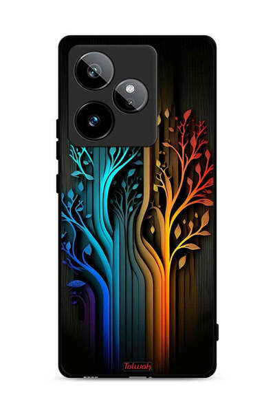 Tolwak غطاء حماية لهاتف Realme GT 7 5G برسومات أوراق الشجر