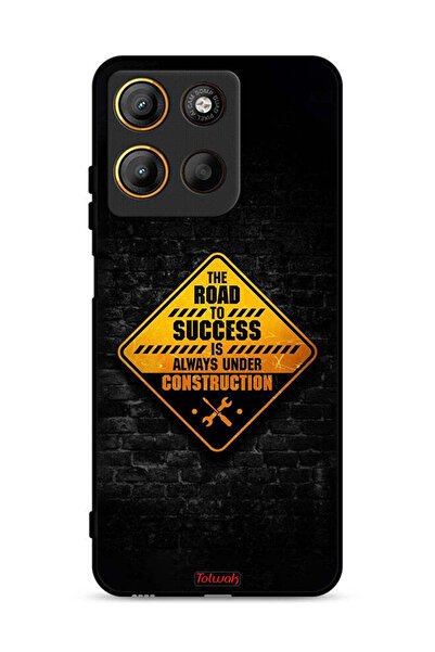 Tolwak غطاء حماية لهاتف موتورولا موتو جي 15 الطريق إلى النجاح دائمًا قيد الإنشاء