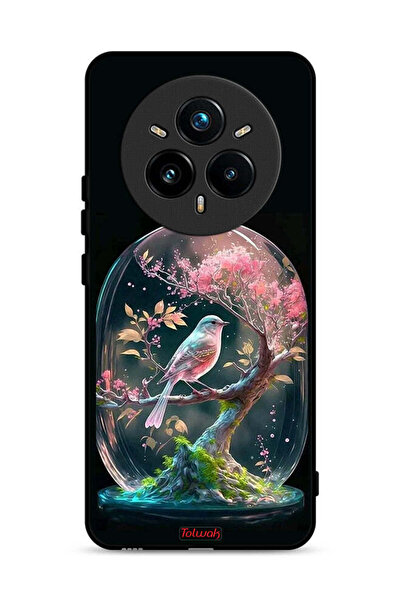 Tolwak غطاء حماية لهاتف Realme 14 Pro Plus 5G بتصميم Bird In Jarr