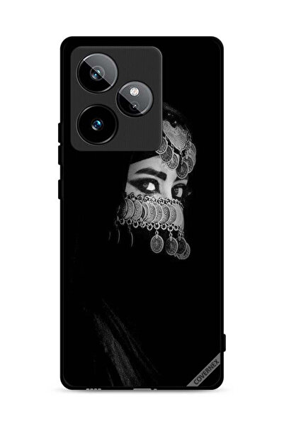 Covernex غطاء حماية لهاتف Realme GT 7 5G، فتاة ذات عيون جميلة ووجه مزين بالمج...