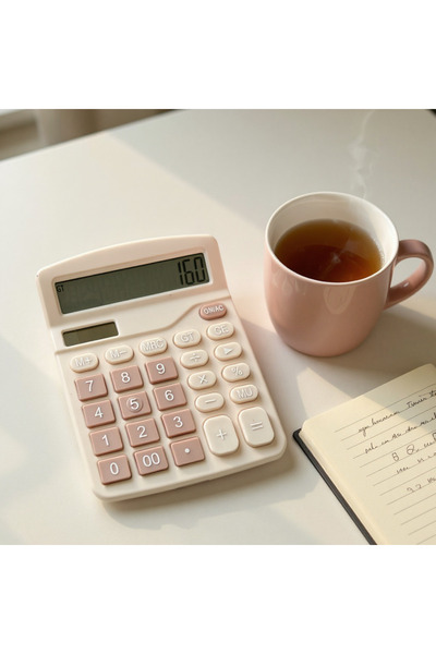 VANCKEY Pinterest Pilli Güneş Enerjili 12 Haneli Hesap Makinesi Renkli Hesap Makinası