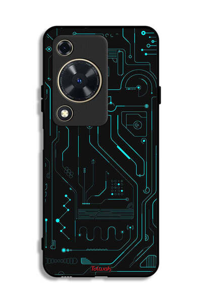 Tolwak غطاء حماية لهاتف هواوي نوفا Y63 - دوائر فنية رقمية - شاشة متعددة