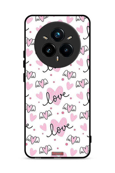 Tolwak غطاء حماية لهاتف Realme 14 Pro Plus 5G بنمط فني بنقشة حب وقلب