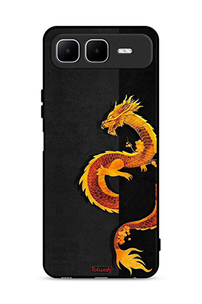 Tolwak Infinix Smart 10 Plus Protective Case Cover Dragon Art
