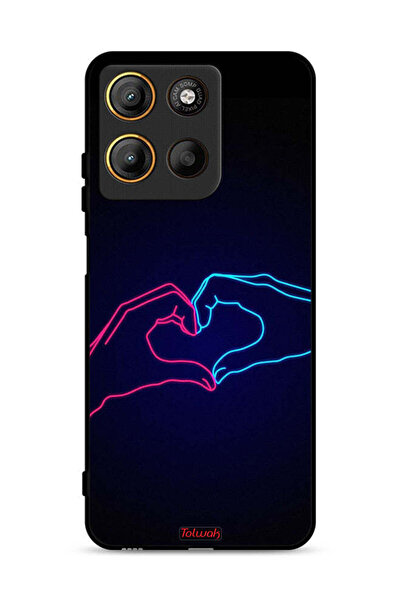 Tolwak غطاء حماية لهاتف موتورولا موتو جي 15 بتصميم يد تلامس القلب