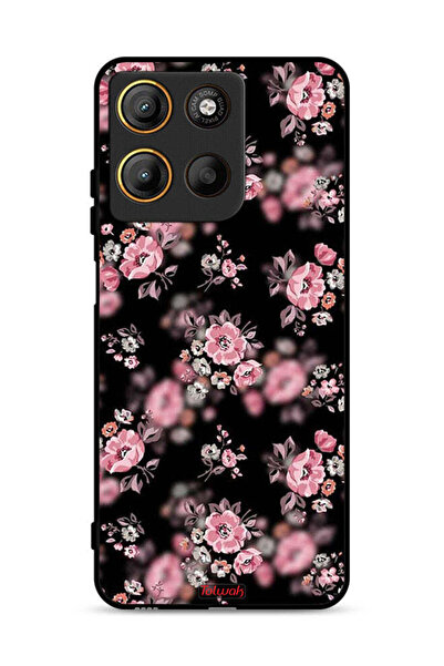 Tolwak غطاء حماية لهاتف موتورولا موتو جي 15 بنقشة زهور بورتريه