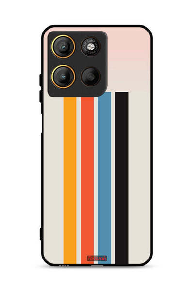 Tolwak غطاء حماية لهاتف موتورولا موتو جي 15 بنمط خطوط مستقيمة