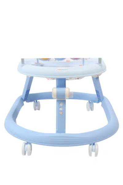 Fun Moment Adjustable Height Foldable Baby Walker 6-18 Months blue