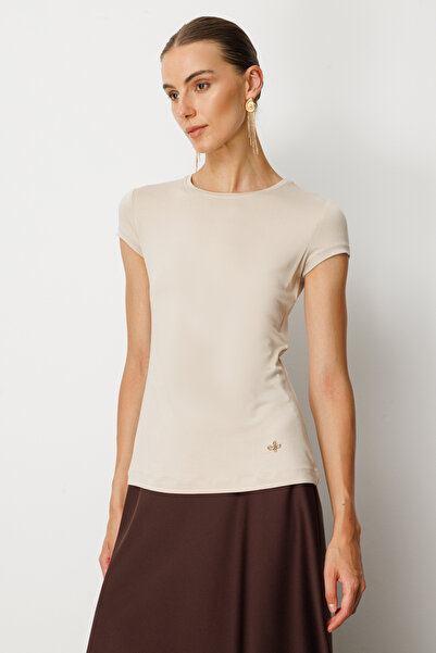 ON Zero Neck Moon Sleeve Basic Blouse