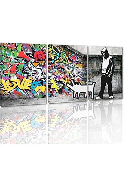 Today Idea مجموعة لوحات جدارية فنية من 3 قطع - تصميم رجل مع كلب من توداي آيديا، 12×16 بوصة