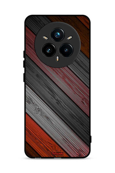 Tolwak غطاء حماية لهاتف Realme 14 Pro 5G بنمط خشبي ملون