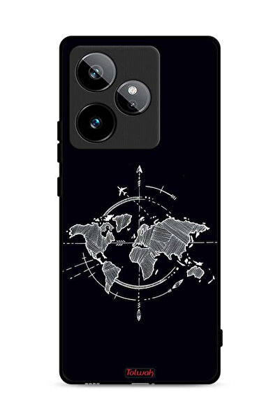Tolwak غطاء حماية لهاتف Realme GT 7T 5G برسومات البوصلة