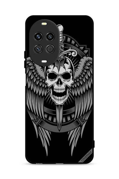 Covernex غطاء حماية لهاتف هواوي نوفا 14 ألترا 5G بتصميم جمجمة وأجنحة نسر