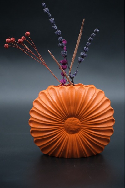 ATEŞLER HEDİYELİK TURUNCU DEKORATİF VAZO