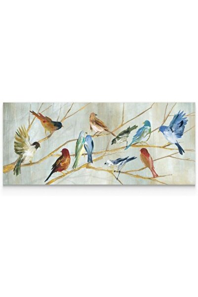Today Idea لوحة فنية جدارية من قماش طيور الخريف من ألايرا، مقاس 20×60 سم - أغ...