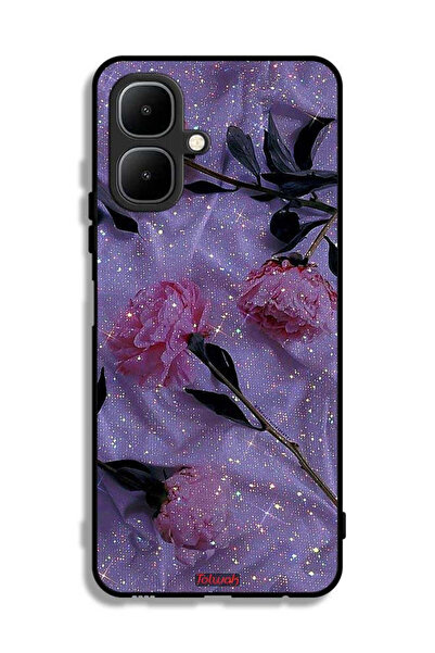 Tolwak غطاء حماية لهاتف إنفينيكس سمارت 10 بنقشة ورود لامعة