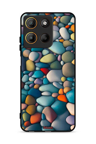 Tolwak غطاء حماية لهاتف موتورولا موتو جي 15 بنقشة أحجار تجريدية