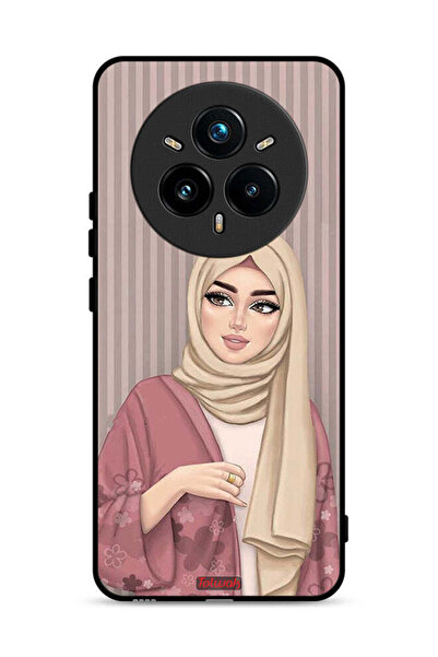 Tolwak غطاء حماية لهاتف Realme 14 Pro Plus 5G برسومات فتاة محجبة