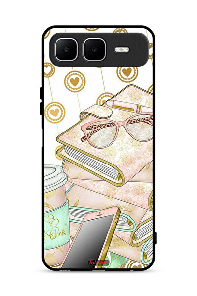 Tolwak Infinix Smart 10 Plus Protective Case Cover Glasses On Books