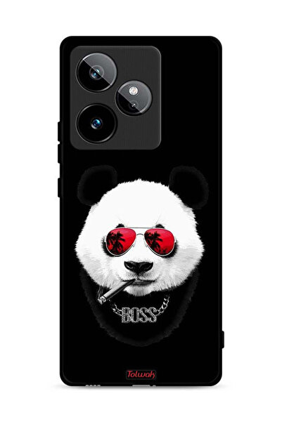 Tolwak غطاء حماية لهاتف Realme GT 7T 5G بتصميم Boss Panda