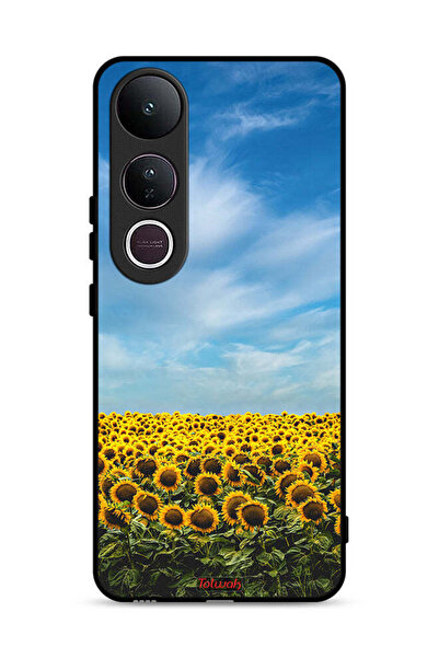 Tolwak غطاء حماية لهاتف Vivo V50 Lite بنقشة عباد الشمس تحت السماء