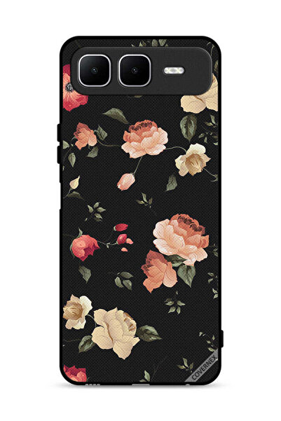 Covernex غطاء حماية لهاتف Infinix Smart 10 Plus برسومات زهور وورق جدران
