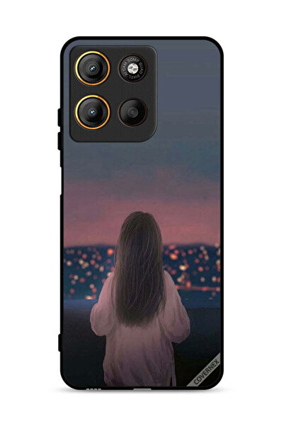 Covernex غطاء حماية لهاتف موتورولا موتو جي 15 بنقشة فتاة واقفة