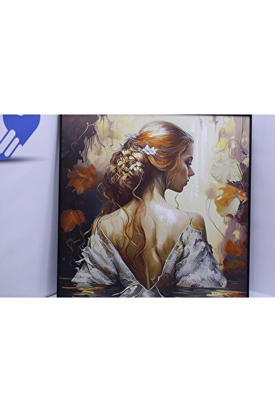 Today Idea لوحة جدارية من قماش ALAYRA - لوحة سيدة جميلة 80×80 سم لديكور المنز...