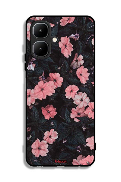 Tolwak Infinix Smart 10 Protective Case Cover Peach Small Roses