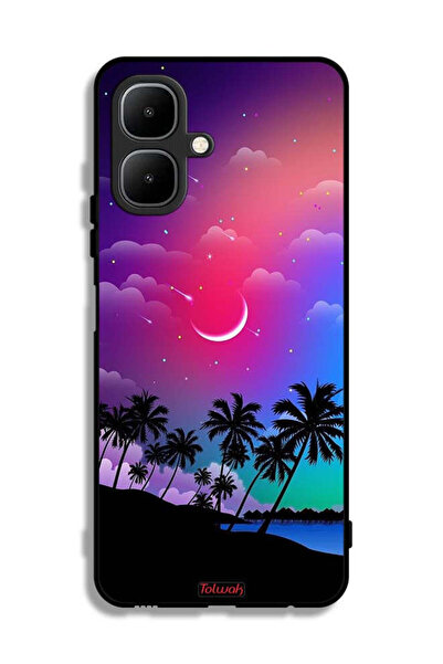 Tolwak غطاء حماية لهاتف إنفينيكس سمارت 10 بنقشة قمر في الليل