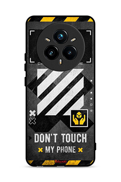 Tolwak غطاء حماية لهاتف Realme 14 Pro 5G مكتوب عليه "لا تلمس هاتفي"