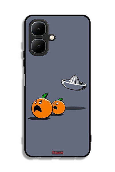 Tolwak غطاء حماية لهاتف Tecno Pop 10 بتصميم فني رقمي بسيط وفكاهي